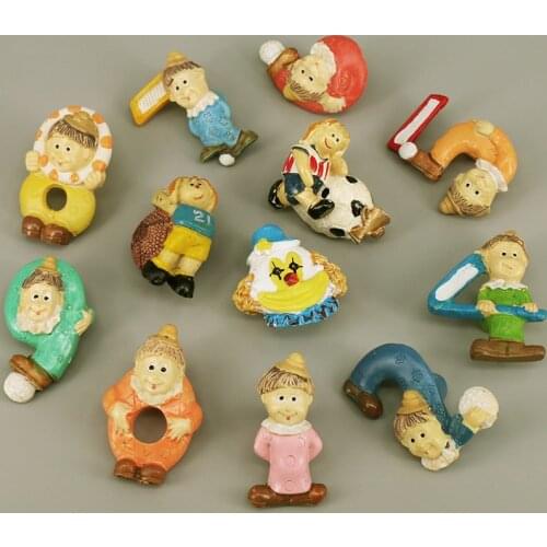 One Piece Lovely Resin Number Furniture Colorful Cute Cabinet Pull For Children Bedroom Kids Closet Drawer Door Handle