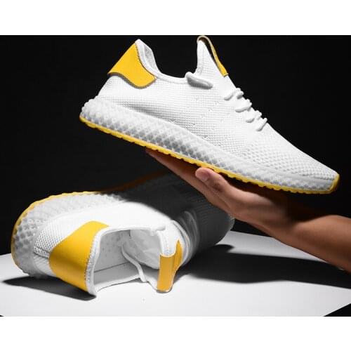 Sport solid Fashion black breathable hombre Men sneakers mens shoe Breathable de male shoes white sports casuales leather men