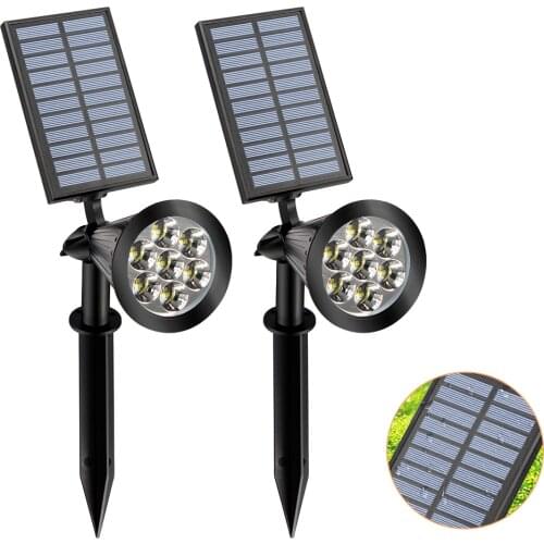 LED Solar Powered Spotlights Outdoor RGB Color Changing Light Decoration Lamp Waterproof Lawn Lighting for Garden 7/9/16LED