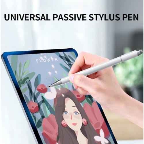 Universal Passive Stylus Pen Capacitive Pen Sensitive Touch Smooth Writing Compatible with Android iOS Systems White