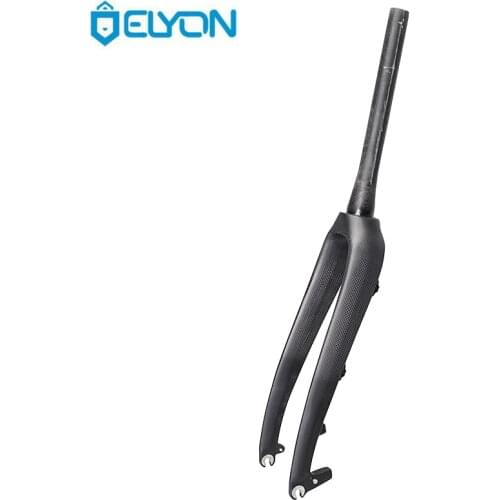 ELYON Full Carbon Fiber Fork Tapered Tube 26/27.5/29 Inch Road Bicycle Fork Carbon Ultralight 400g 100mm Open File Bike Forks