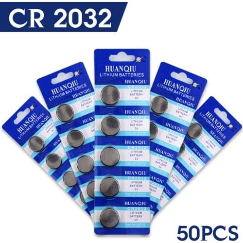 YCDC Piles bouton 50 PCS CR2032 DL2032 CR 2032 KCR2032 5004LC ECR2032 Good Quality Battery for watch button battery