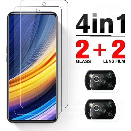 4in1 Camera Lens Protector for Xiaomi Mi Poco Pocco Poko Little X F M 3 X3 NFC M3 F2 Pro F1 F3 GT 5G Protective Glass Phone Film