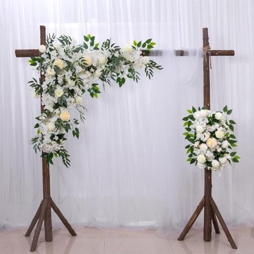 1 set of 1M triangle artificial flower wall wedding arch decoration background road guide floral arrangement core flower row pom