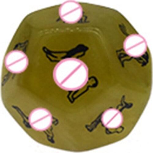 1PCS Sex Dice Erotic Craps Noctilucent Dice Love Sex Dices Toys for Adult Games Cube Polyhedral Dice Sexy Toys