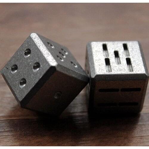 1PC TC4 Titanium Alloy EDC Transport Dice Can Be Red Wine Product EDC Multi Tools Equipment Tourism Game Play Portable Tool