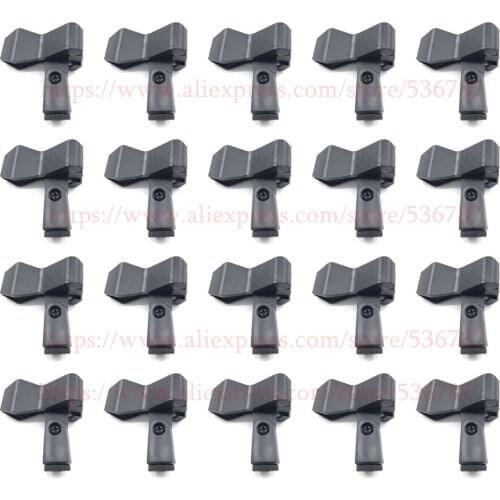 20PCS Black Stands Universal Holder for universal Handheld Microphone Mic Clip