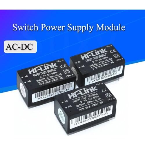 AC-DC 220V to 5V/3.3V/12V MINI Power Supply Module,Intelligent Household Switch Power Supply Module HLK-PM01 HLK-PM03 HLK-PM12