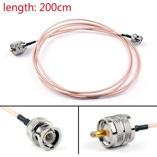 Artudatech 15cm/50cm/200cm RG316 Cable BNC Male Plug To PL259 UHF Male Crimp Jumper Pigtail 6in FPV