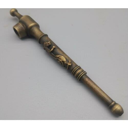 China Elaboration Brass "Small Pipe Smoke " Metal Crafts Home Decoration