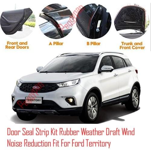 Door Seal Strip Kit Self Adhesive Window Engine Cover Soundproof Rubber Weather Draft Wind Noise Reduction For Ford Territory