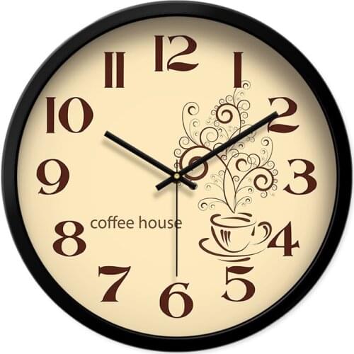 Metal Modern Wall Clock Vintage Living Room Simple Metal Clocks Wall Kitchen Bedroom Mute Orologio Parete Home Decor ZB5WC