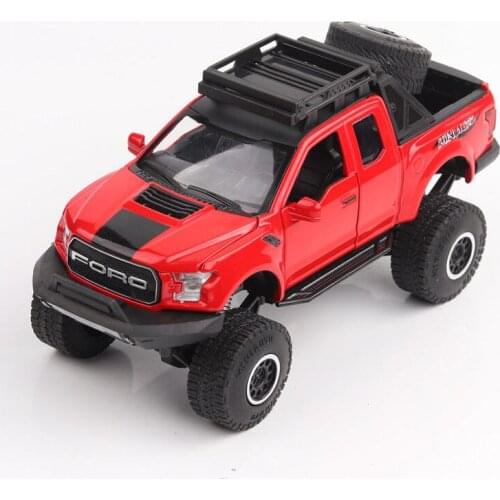 2 Colors 1:32 Scale Raptor Pickup Truck Diecast Car Model Toy With Sound&Light Model Car Alloy Toy Cars Boy
