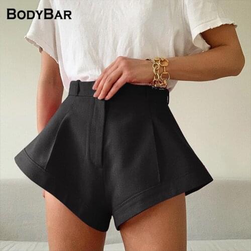 Fashion High-waist Designer Shorts High-quality Shorts Women Office Ladies Shorts Plus Size Wide-leg Flash Pants For Female 5XL