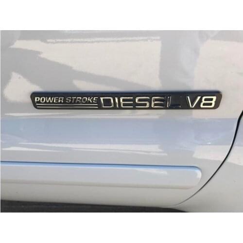 Power Stroke Diesel V8 Plastic Vehicle Stickers Emblem Badge
