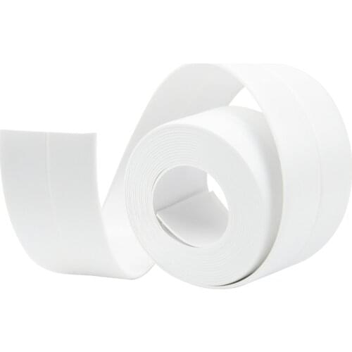 New Style Self Adhesive Bath Wall Sealing Strip Sink Basin Edge Trim 22mmx3.2m white