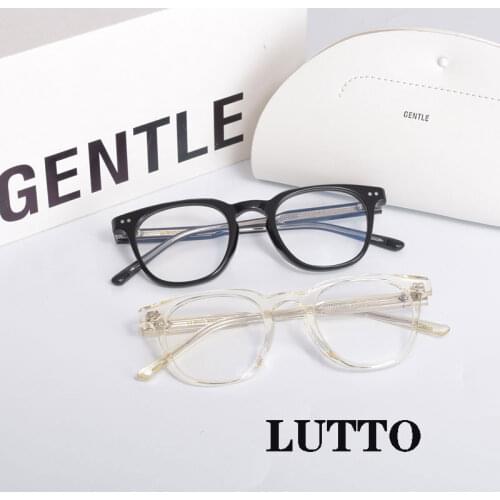 2021 New Korean Brand Optical Eyeglasses Frame LUTTO Acetate Myopia Reading Presciption Eyewear Frames With Case