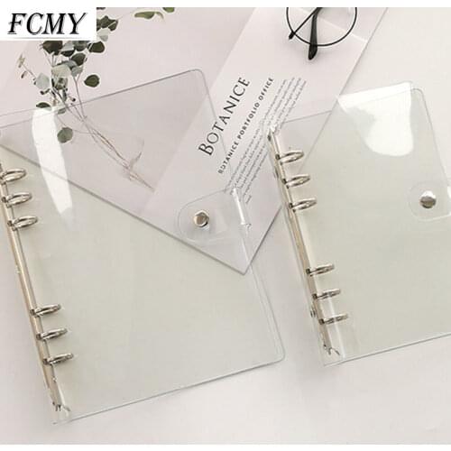 A4 A6 A5 Transparent Loose Leaf Binder Notebook Inner Core Cover Note Book Journal Planner Office Stationery Supplies