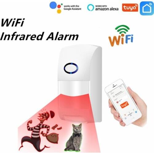 Smart Home Tuya Smart WiFi Alarm Mini Infrared Detectors Intelligent Wireless PIR Motion Sensor Work With Alexa Google Home