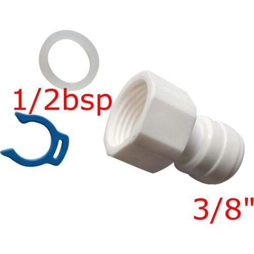 3/8" OD Tube 1/2" BSP female Quick Connector RO Water Purifier Reverse Osmosis Aquarium System Connector Fitting ROFC-4-3