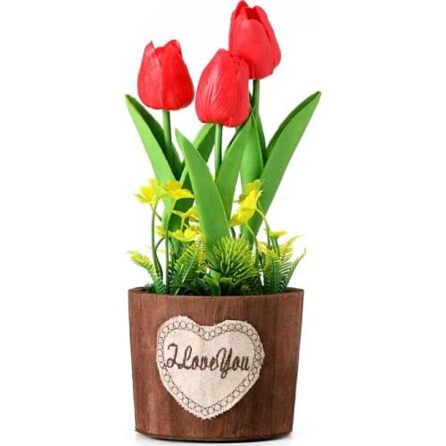 Tulips Artificial Flower Real Touch Led Night Light For Children Baby Kids Night Lamp Home Gift Wedding Decoration