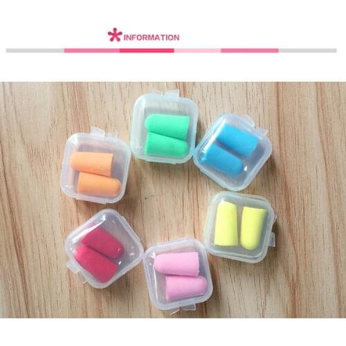 5Pairs comfort earplugs noise reduction Foam Soft Ear Plugs box-packed Earplugs Protective for sleep slow rebound earplugs