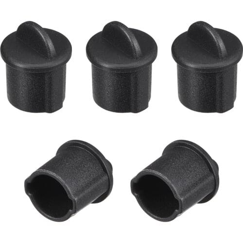 Uxcell 5pcs BNC Silicone Protectors Cap Port Cover Anti Dust 9.5mm-11mm Dia Black