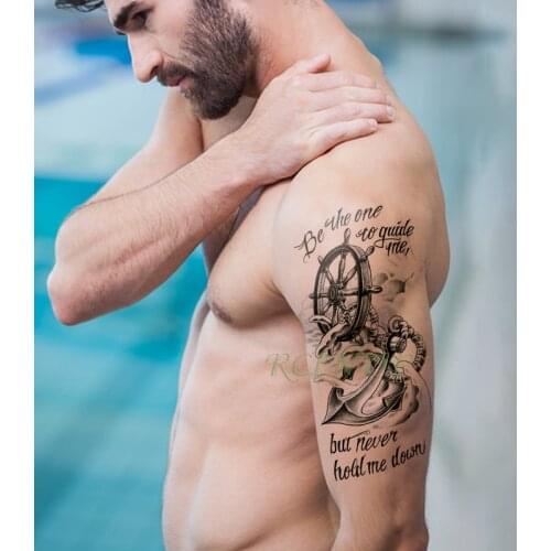 Waterproof Temporary Tattoo Sticker Anchor big size fake tatto flash tatoo tatouage temporaire body art for women girl men