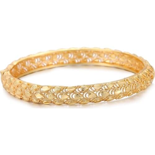 1Pcs Braclet Luxury Gold Color Jewelry Bangles indian Ethiopian African for Women Dubai Bracelet Party wedding Gifts Adjustable