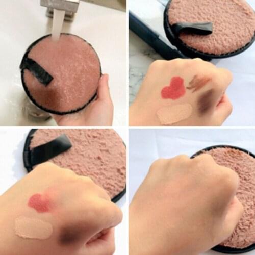 1pc Reusable Bamboo Makeup Remover Pads Washable Rounds Cleansing Facial Cotton Make Up Removal Pads Tool Cosmetic Puff