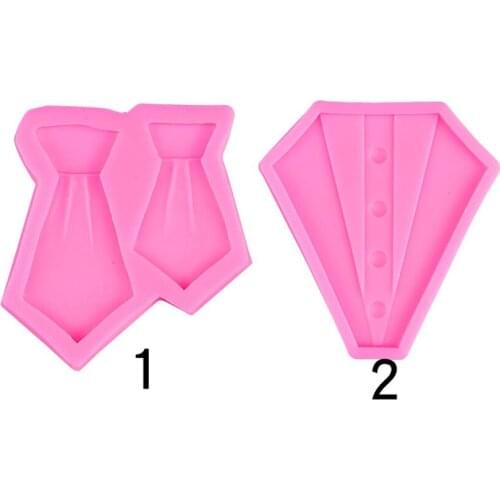 10.5*10*0.8CM DIY Sugar Craft Cake Vintage Tie Silicone Mold Fondant Mold Cake Decorating Tools Gum Paste Mold