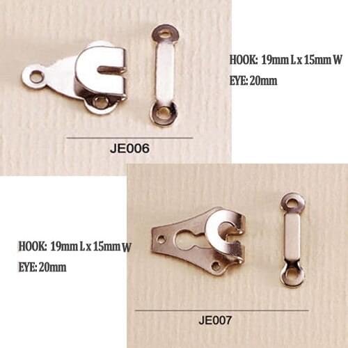 200 pair / lot HE-009 trousers hooks metal brass skirts hook / eye silver nickle, black nickle free shipping