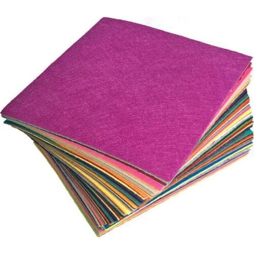 40Pcs 30x30cm Nonwoven Fabric DIY Toys Gift Colorful Manual Felt Cloth Polyester Tablecloth Square Hand Crafts For Exhibition
