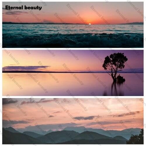 5D Diy Diamond Embroidery Sunrise Sunset Mosaic Wall Art Diamond Painting Landscape Cross Stitch Kits Handmade Home Decoration
