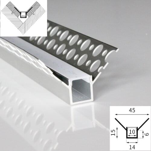 8m(8pcs) a Lot, 1m per piece, Trimless Recessed Drywall profile for wall corner