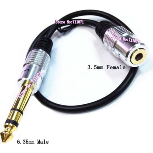 6.35mm Male 3.5mm Female Audio Cable 6.35mm Male Plug Jack to 3.5mm Female Stereo Audio Extension Cable 6.35 3.5 Audio Line