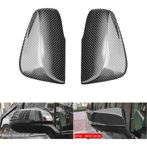 Rearview Side Glass Mirror Cover Trim Frame Side Mirror Caps for Toyota Alphard 2015-2020