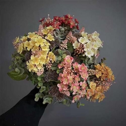 European Style Restore Ancient Ways Hydrangea Bouquet Nordic Table Decoration Simulation Dried Flower Bride Holding