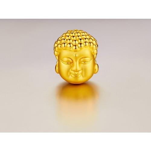 Valuable Solid 24k Yellow Gold Bracelet 3D Buddha Bracelet 1.77g