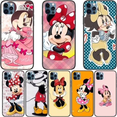 Minnie Shy Mouse Anime Phone Cases cover For iphone 11 Pro Max case 12 8 7 6 S XR PLUS X XS SE 2020 mini mobile cell shell fund