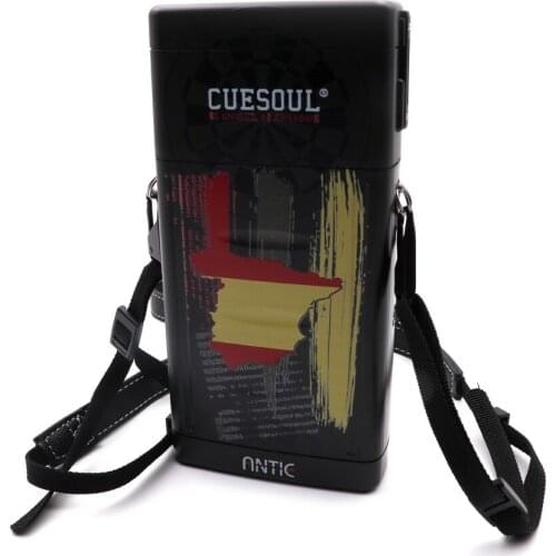 CUESOUL ANTIE Hard Dart Case for Steel Tip Darts/Soft Tip Darts-Spanish Flag Design