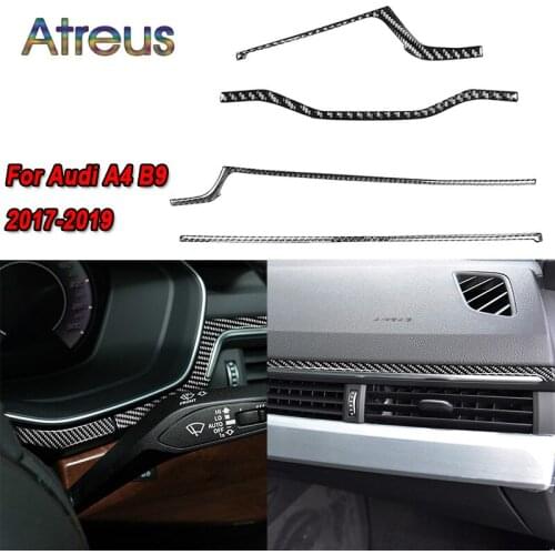 Atreus Car Central control Panel Instrument console Decoration Strip For Audi A4 B9 LHD RHD Auto Interior Accessories