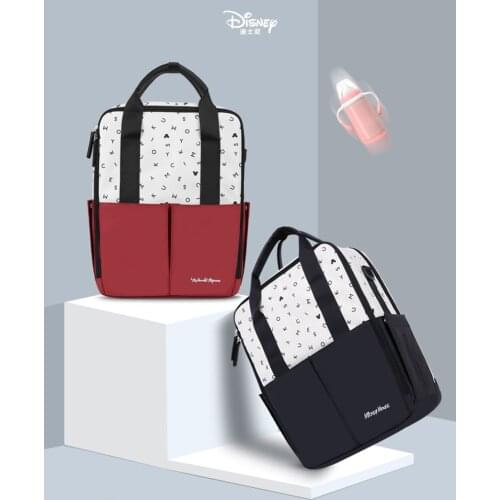 Disney USB Baby Diaper Bag Mickey Minnie Travel Backpack Mummy Maternity Nappy Stroller Bag Multifunctional Bags Organizer Pram
