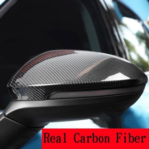 For Volkswagen Golf 8 MK8 VIII 2020 2021 Real Carbon Fiber Car Side Rearview Mirror Cap Cover Car Accessories (Replacement Part)