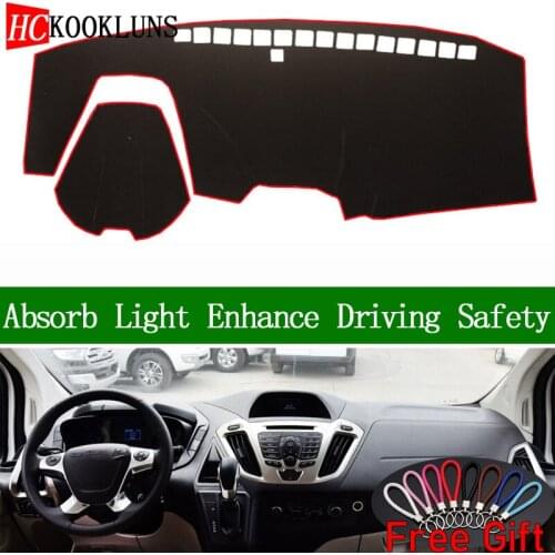 For Ford Tourneo Custom 2016-2017 Dashboard Cover Sun Shade Non-slip Dash Mat Pad Carpet Car Stickers Interior Accessories