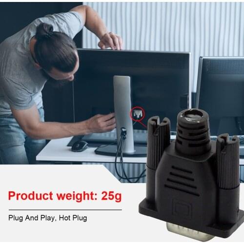 Small VGA EDID Dummy Plug 1920 x 1080P 60Hz VGA Virtual Display Emulator Headless Display Adapter for Headless PC