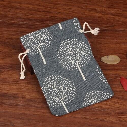 10pcs/lot Multi Designs Cotton Bags 15x20cm Linen Drawstring Gift Bag Muslin Cosmetics Bracelet Jewelry Packaging Bags Pouches