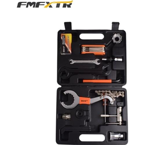 FMFXTR Mountain bike tool set combination bicycle toolbox loading repair repair portable tire repair maintenance car repair