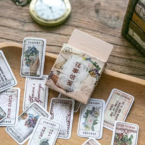 45pcs/lot Kawaii Stationery Stickers Retro past Diary Planner Decorative Mobile Sticker Scrapbooking DIY Craft Sticker