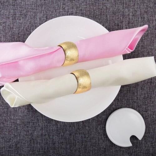 New Chinese Napkin Buckle Metal Napkin Ring Model Room Napkin Buckle Cloth Circle Simple Modern Round Restaurant Accessories